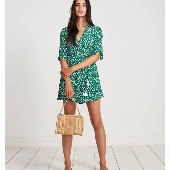 faithfull the brand green dress